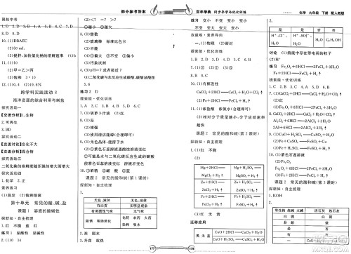 人民教育出版社2025年春百年学典同步导学与优化训练九年级化学下册人教版答案
