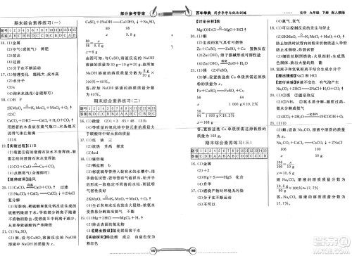 人民教育出版社2025年春百年学典同步导学与优化训练九年级化学下册人教版答案