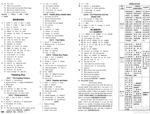天津人民出版社2025年春全品作业本七年级英语下册人教版陕西专版答案 天津人民出版社2025年春全品作业本七年级英语下册人教版陕西专版答案