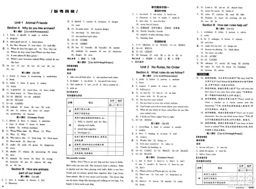天津人民出版社2025年春全品作业本七年级英语下册人教版河南专版答案 天津人民出版社2025年春全品作业本七年级英语下册人教版河南专版答案