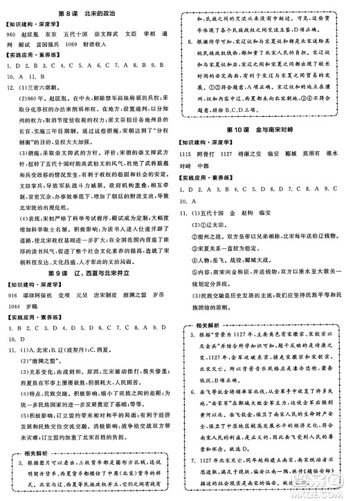 沈阳出版社2025年春全品作业本七年级历史下册人教版陕西专版答案 沈阳出版社2025年春全品作业本七年级历史下册人教版陕西专版答案