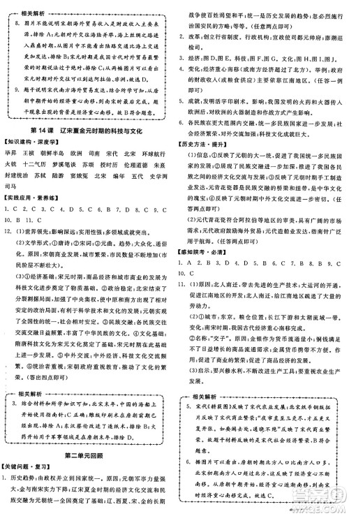 沈阳出版社2025年春全品作业本七年级历史下册人教版陕西专版答案 沈阳出版社2025年春全品作业本七年级历史下册人教版陕西专版答案