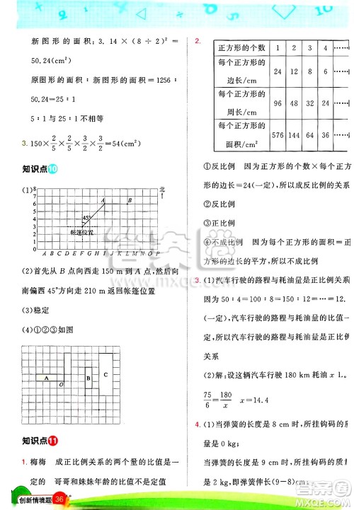 江西教育出版社2025年春阳光同学计算小达人六年级数学下册北师大版四川专版答案