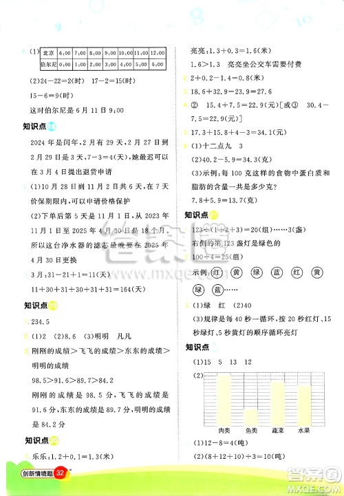 江西教育出版社2025年春阳光同学计算小达人三年级数学下册青岛版答案 江西教育出版社2025年春阳光同学计算小达人三年级数学下册青岛版答案