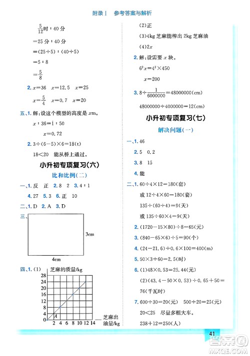 龙门书局2025年春黄冈小状元作业本六年级数学下册北师大版答案 龙门书局2025年春黄冈小状元作业本六年级数学下册北师大版答案