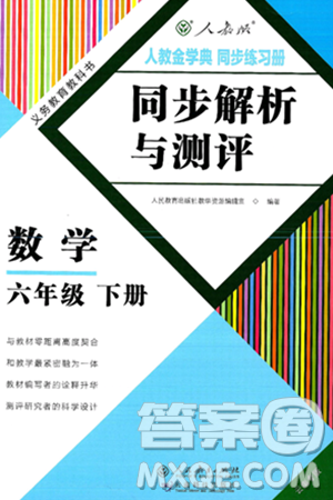 人民教育出版社2025年春人教金学典同步练习册同步解析与测评六年级数学下册人教版云南专版答案