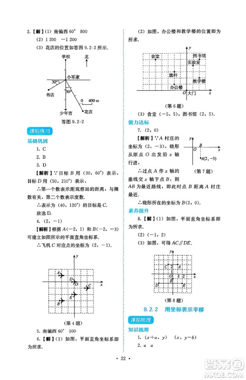 人民教育出版社2025年春人教金学典同步练习册同步解析与测评七年级数学下册人教版答案