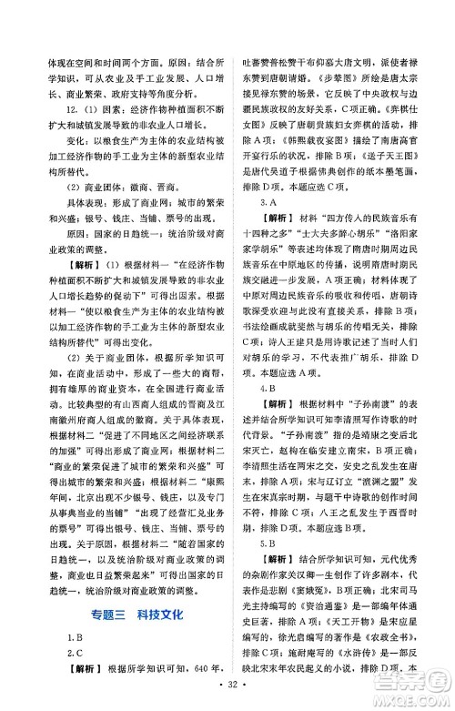 人民教育出版社2025年春人教金学典同步练习册同步解析与测评七年级历史下册人教版山西专版答案 人民教育出版社2025年春人教金学典同步练习册同步解析与测评七年级历史下册人教版山西专版答案