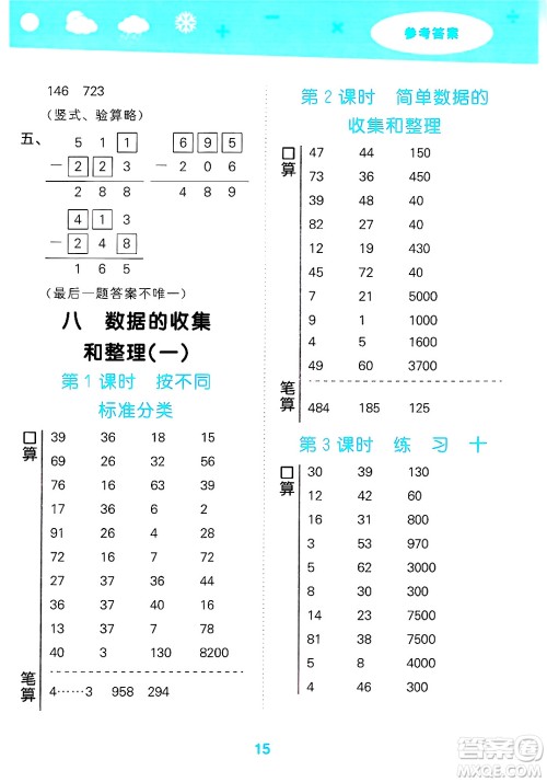 地质出版社2025年春小儿郎小学口算大通关二年级数学下册苏教版答案