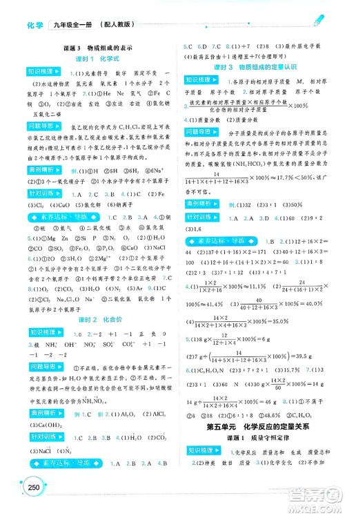 广西师范大学出版社2025年春新课程学习与测评同步学习九年级化学下册人教版答案