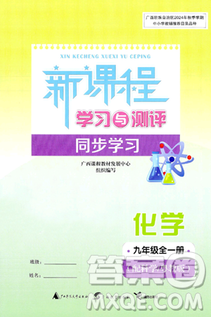 广西师范大学出版社2025年春新课程学习与测评同步学习九年级化学下册科粤版答案