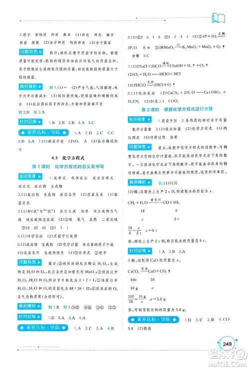 广西师范大学出版社2025年春新课程学习与测评同步学习九年级化学下册科粤版答案