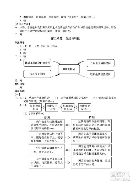 广州出版社2025年春阳光学业评价四年级语文下册人教版答案 广州出版社2025年春阳光学业评价四年级语文下册人教版答案