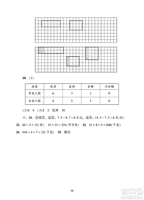 广州出版社2025年春阳光学业评价三年级数学下册人教版答案 广州出版社2025年春阳光学业评价三年级数学下册人教版答案
