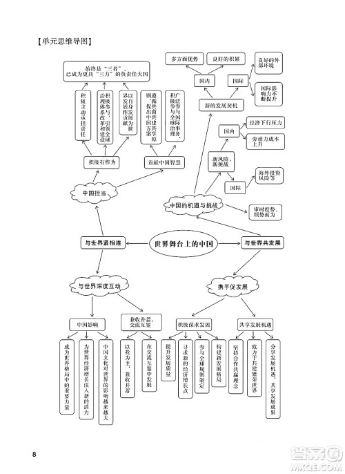 广州出版社2025年春阳光学业评价九年级道德与法治下册人教版答案 广州出版社2025年春阳光学业评价九年级道德与法治下册人教版答案