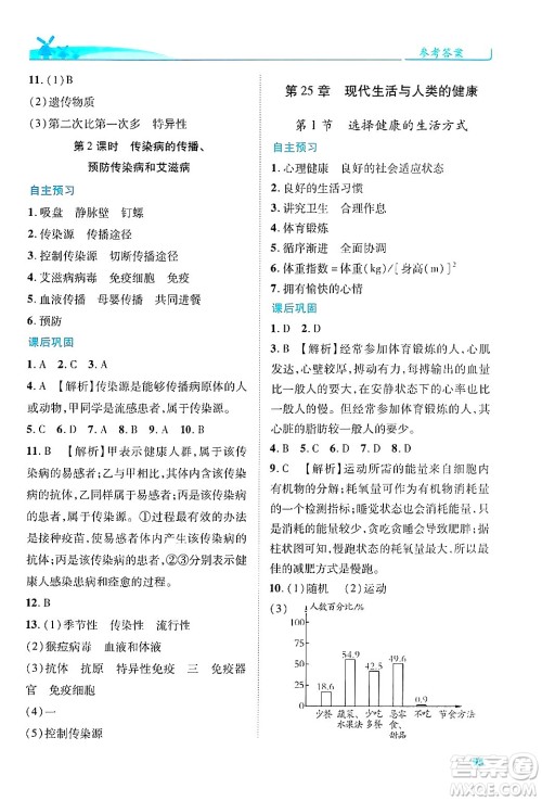陕西师范大学出版总社有限公司2025年春绩优学案八年级生物下册苏教版答案