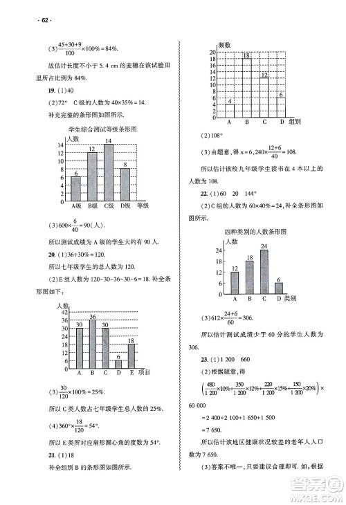 大象出版社2025年春基础训练七年级数学下册人教版答案 大象出版社2025年春基础训练七年级数学下册人教版答案