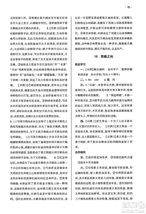 大象出版社2025年春基础训练七年级语文下册人教版答案 大象出版社2025年春基础训练七年级语文下册人教版答案