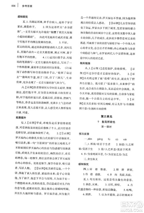 大象出版社2025年春基础训练九年级语文下册人教版答案