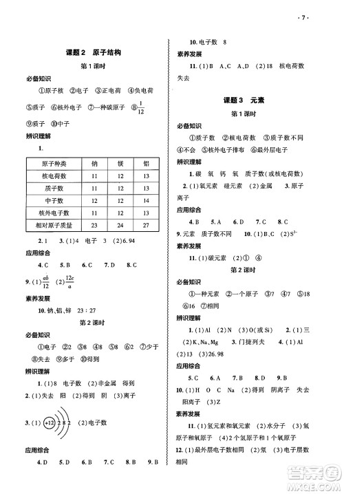 大象出版社2025年春基础训练九年级化学下册人教版答案
