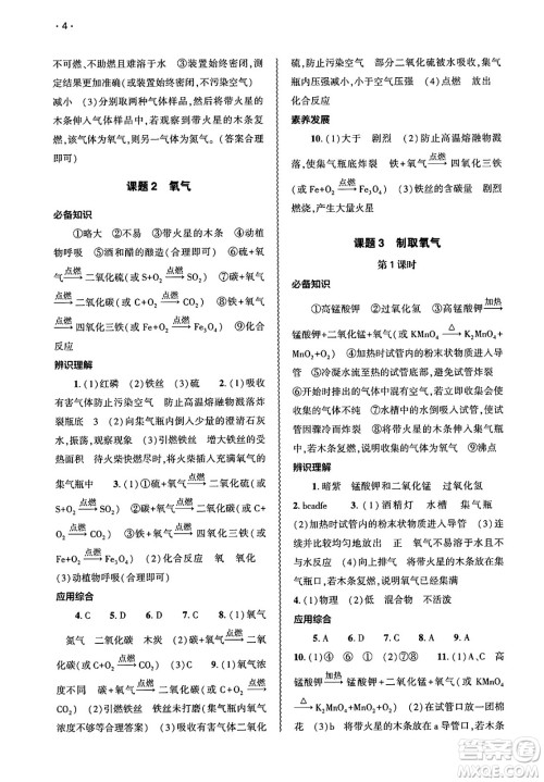 大象出版社2025年春基础训练九年级化学下册人教版答案