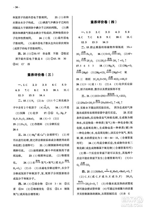 大象出版社2025年春基础训练九年级化学下册人教版答案