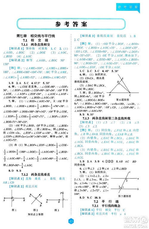 辽海出版社2025年春新课程能力培养七年级数学下册人教版答案 辽海出版社2025年春新课程能力培养七年级数学下册人教版答案