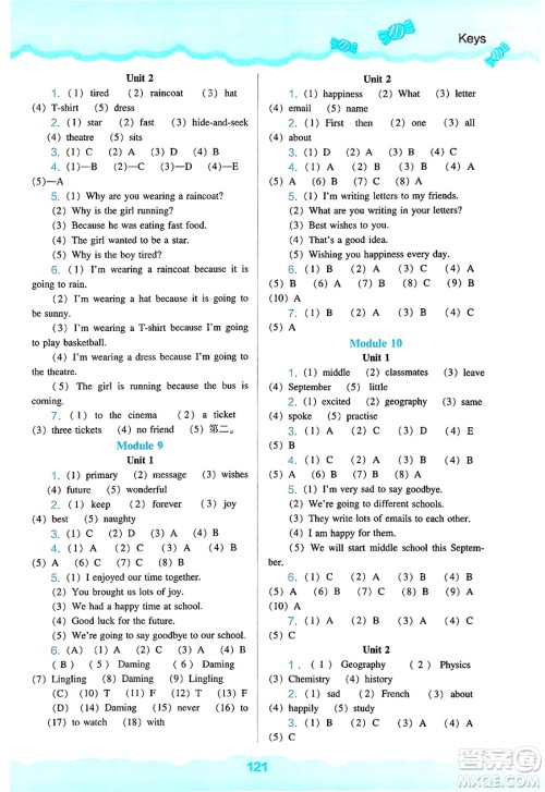 辽海出版社2025年春新课程能力培养六年级英语下册外研版三起点答案 辽海出版社2025年春新课程能力培养六年级英语下册外研版三起点答案