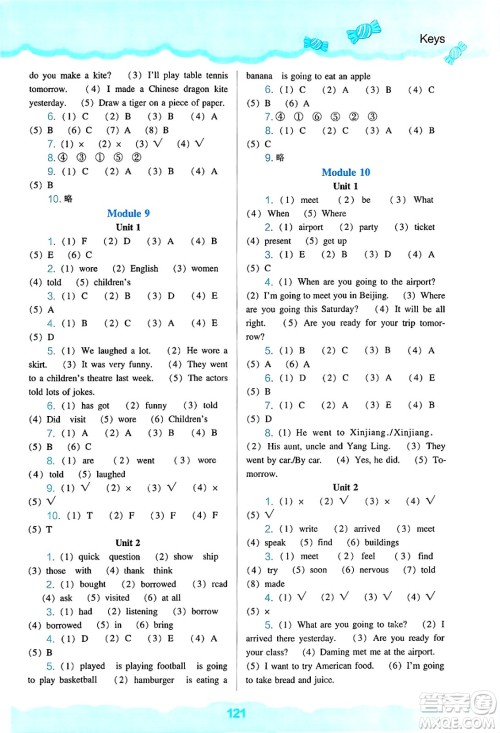 辽海出版社2025年春新课程能力培养五年级英语下册外研版三起点答案