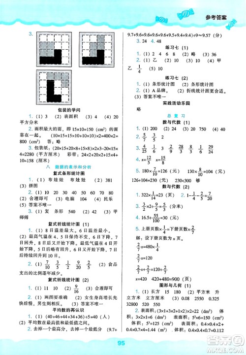 辽海出版社2025年春新课程能力培养五年级数学下册北师大版答案 辽海出版社2025年春新课程能力培养五年级数学下册北师大版答案