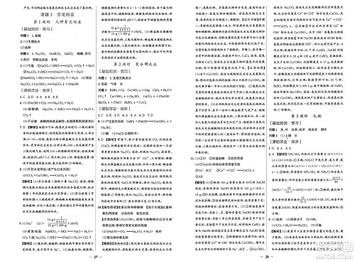 人民教育出版社2025年春阳光课堂金牌练习册九年级化学下册人教版答案 人民教育出版社2025年春阳光课堂金牌练习册九年级化学下册人教版答案