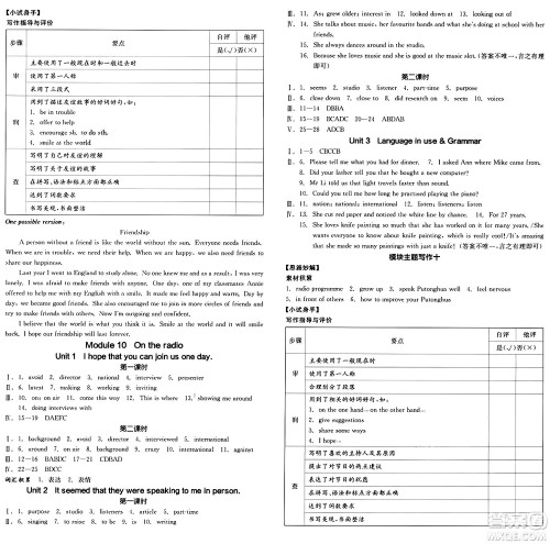 天津人民出版社2025年春全品作业本八年级英语下册外研版合肥专版答案 天津人民出版社2025年春全品作业本八年级英语下册外研版合肥专版答案