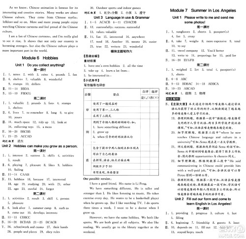 天津人民出版社2025年春全品作业本八年级英语下册外研版天津专版答案 天津人民出版社2025年春全品作业本八年级英语下册外研版天津专版答案