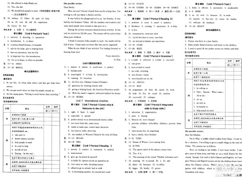 天津人民出版社2025年春全品作业本八年级英语下册译林牛津版江苏徐州专版答案 天津人民出版社2025年春全品作业本八年级英语下册译林牛津版江苏徐州专版答案