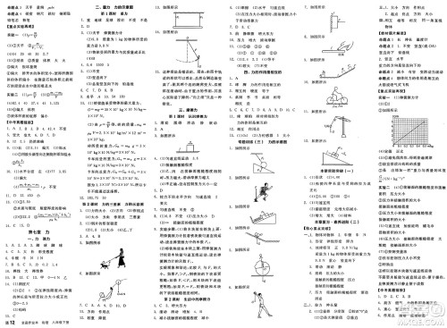 北京时代华文书局2025年春全品作业本八年级物理下册苏科版陕西专版答案 北京时代华文书局2025年春全品作业本八年级物理下册苏科版陕西专版答案