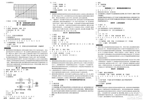 阳光出版社2025年春全品作业本八年级生物下册人教版答案 阳光出版社2025年春全品作业本八年级生物下册人教版答案