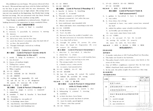 延边教育出版社2025年春全品作业本九年级英语下册译林牛津版江苏专版答案 延边教育出版社2025年春全品作业本九年级英语下册译林牛津版江苏专版答案