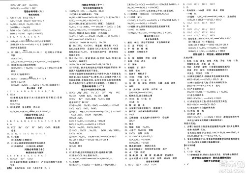 沈阳出版社2025年春全品作业本九年级化学下册人教版河南专版答案 沈阳出版社2025年春全品作业本九年级化学下册人教版河南专版答案