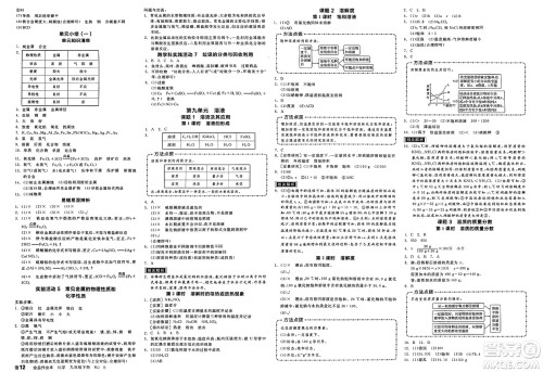 沈阳出版社2025年春全品作业本九年级化学下册人教版安徽专版答案 沈阳出版社2025年春全品作业本九年级化学下册人教版安徽专版答案