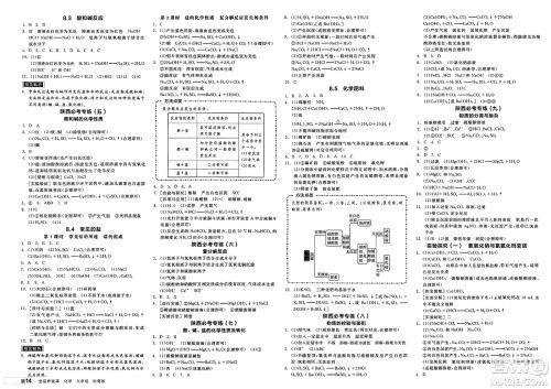 延边教育出版社2025年春全品作业本九年级化学下册科粤版陕西专版答案 延边教育出版社2025年春全品作业本九年级化学下册科粤版陕西专版答案