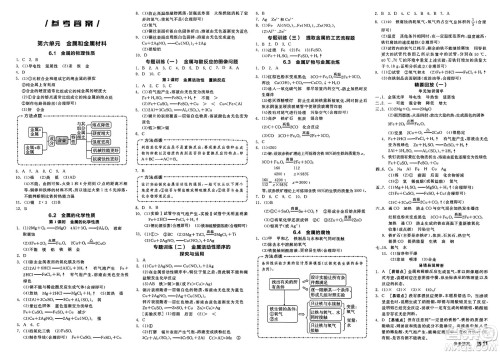 沈阳出版社2025年春全品作业本九年级化学下册科粤版内蒙古专版答案