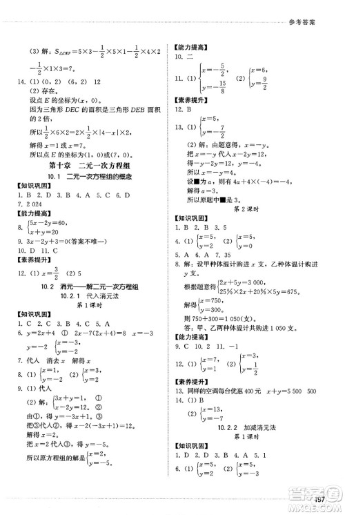 山东教育出版社2025年春初中同步练习册七年级数学下册人教版山东专版答案 山东教育出版社2025年春初中同步练习册七年级数学下册人教版山东专版答案