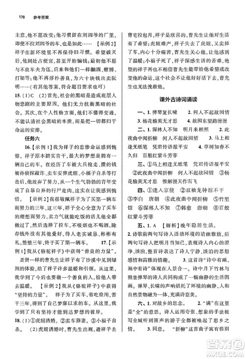 大象出版社2025年春初中同步练习册七年级语文下册人教版山东专版答案 大象出版社2025年春初中同步练习册七年级语文下册人教版山东专版答案