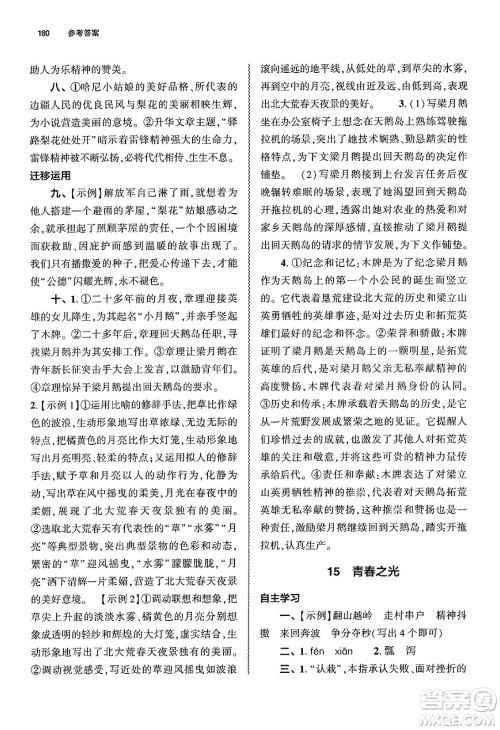 大象出版社2025年春初中同步练习册七年级语文下册人教版山东专版答案 大象出版社2025年春初中同步练习册七年级语文下册人教版山东专版答案