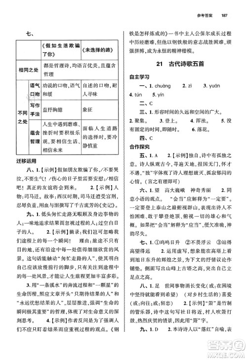 大象出版社2025年春初中同步练习册七年级语文下册人教版山东专版答案 大象出版社2025年春初中同步练习册七年级语文下册人教版山东专版答案