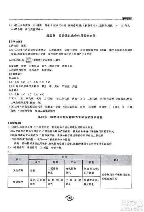 西安出版社2025年春初中同步练习册七年级生物下册济南版答案 西安出版社2025年春初中同步练习册七年级生物下册济南版答案