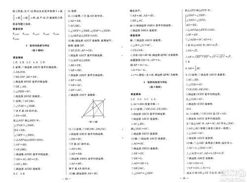 北京师范大学出版社2025年春初中同步练习册八年级数学下册鲁教版五四制答案 北京师范大学出版社2025年春初中同步练习册八年级数学下册鲁教版五四制答案