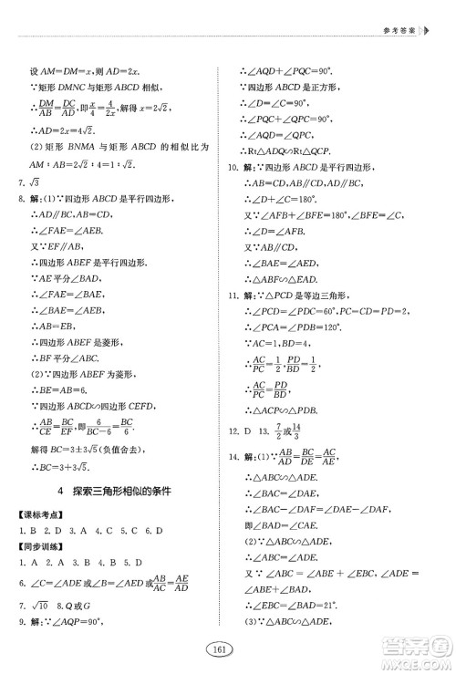 山东科学技术出版社2025年春初中同步练习册八年级数学下册鲁教版五四制答案 山东科学技术出版社2025年春初中同步练习册八年级数学下册鲁教版五四制答案