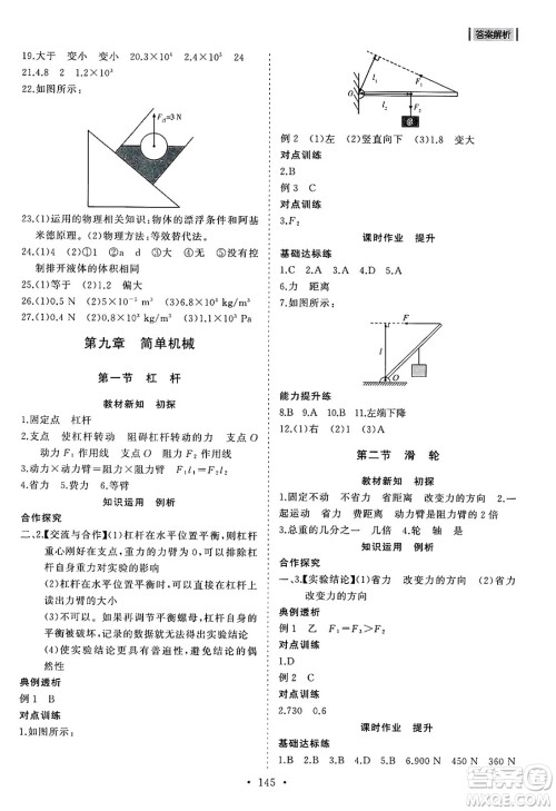 山东人民出版社2025年春初中同步练习册八年级物理下册鲁教版五四制答案 山东人民出版社2025年春初中同步练习册八年级物理下册鲁教版五四制答案