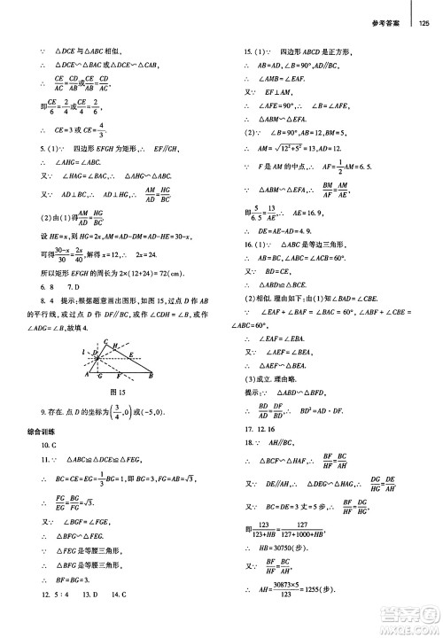 大象出版社2025年春初中同步练习册九年级数学下册人教版山东专版答案 大象出版社2025年春初中同步练习册九年级数学下册人教版山东专版答案